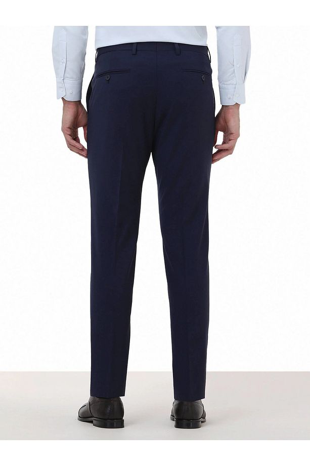 Saks Düz Dokuma Fitted Fit Klasik Yün Karışımlı Pantolon - 4