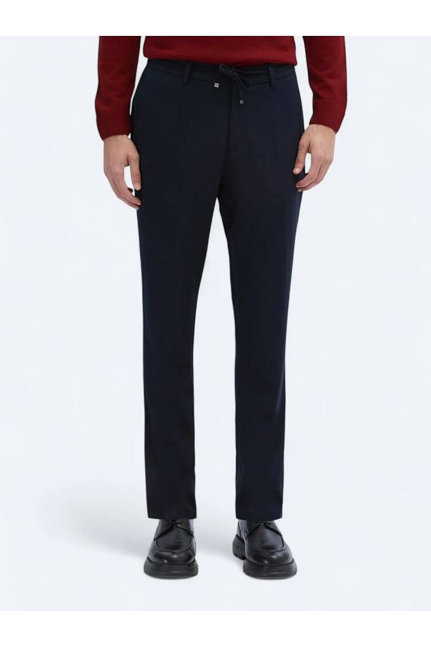 Lacivert Örme Jogging Fit Casual Pantolon - 2