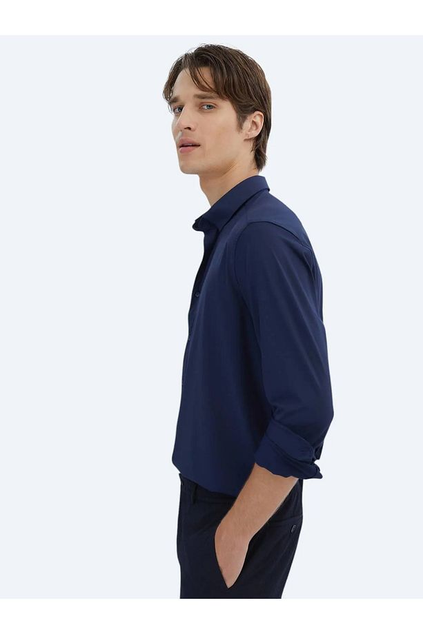 Lacivert Regular Fit Casual Gömlek - 3