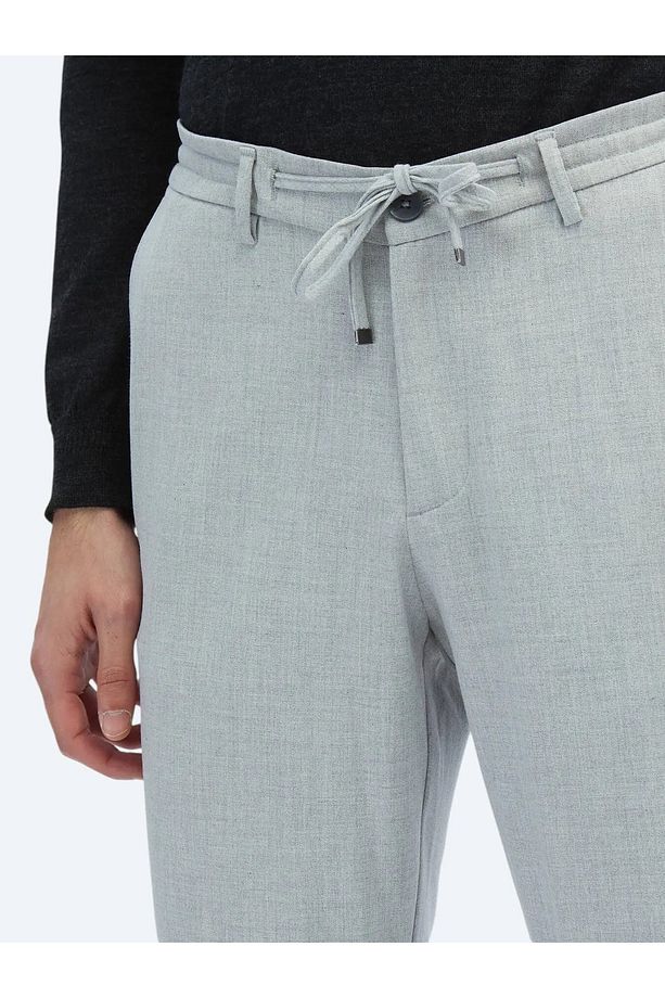 Gri Örme Jogging Fit Casual Pantolon - 3