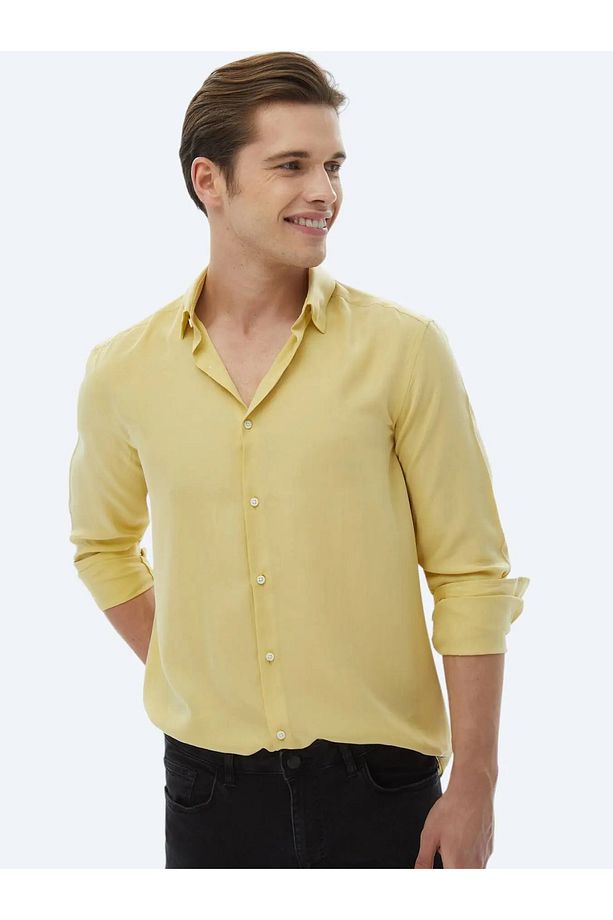 Limon Küfü Regular Fit Dokuma Casual Gömlek - 3