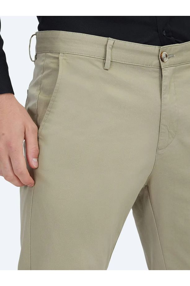Deve Tüyü Düz Dokuma Regular Fit Casual Pamuk Karışımlı Pantolon - 3