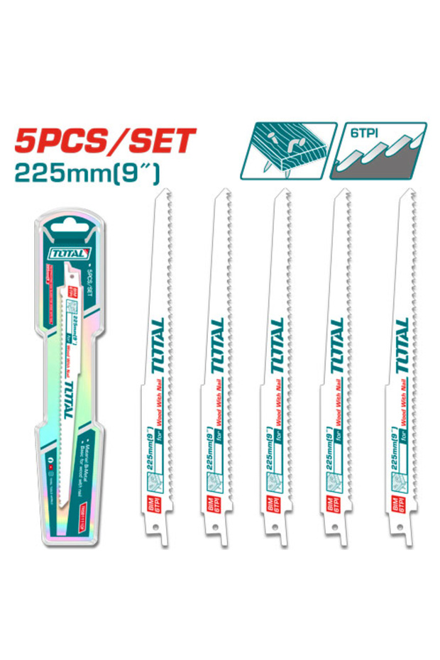 طقم ريش منشار ترددي 225mm 5pcs/set