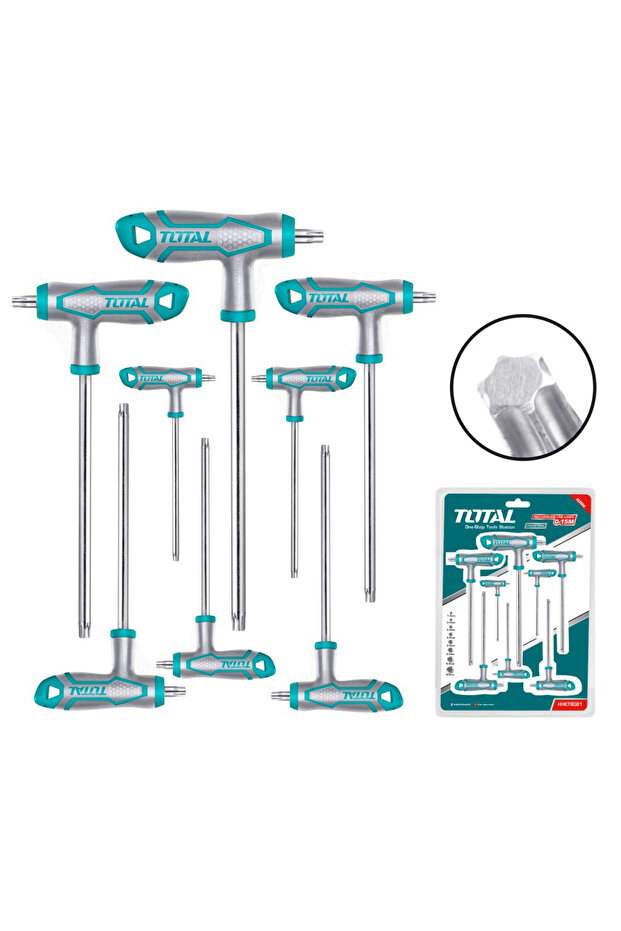 8pcs/set Star T-handle Key Set on Card