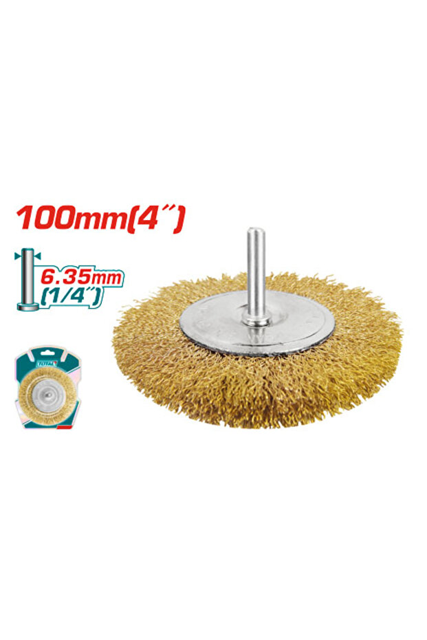 فرشة دريل دائرية 4" سلك اصفر - 1