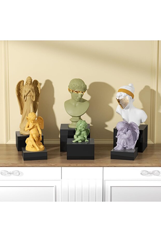 Acrylic Cube Display Nesting Risers with Hollow Bottoms 3PCS 6'' x 7'' x 8'' (Black) - 4