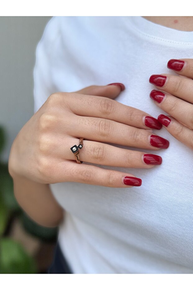 Düet Model Çift Taşlı Elmas Yüzük - 3