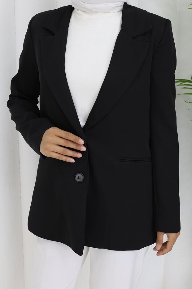 Jachetă de damă neagră 6146 - 2