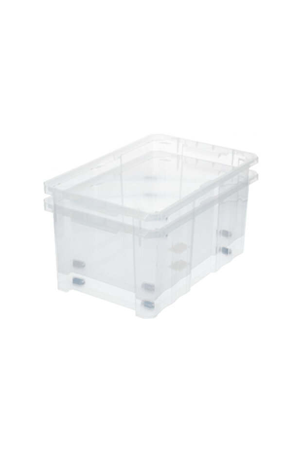 صندوق تخزين مستطيل بلاستيكي قابل للتكديس من كارغو بوكس، سعة 45 لترًا - 6