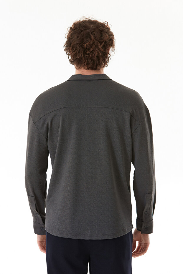 Basic Düğmeli Likralı Gömlek - 4