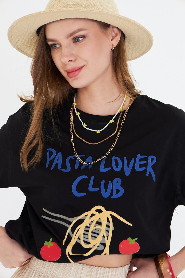 100% Cotton Comfort Women's T-Shirt Designed for Pasta Lovers