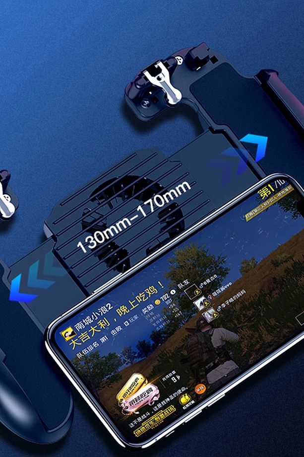 Telefon Soğutucu Fan Radyatör Destekli Ve Joystick 6 Parmak Tetik Aparatlı Kıskaçlı Gamepad Pubg FBS - 4