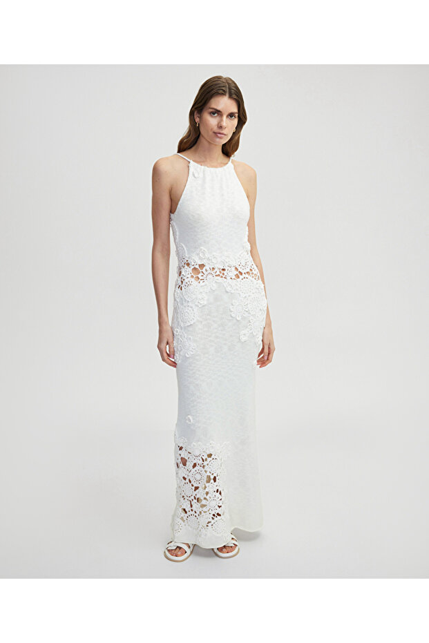 Kroşe mix elbise - 1