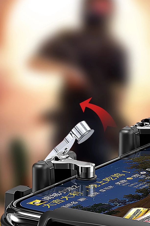 Telefon Soğutucu Fan Radyatör Destekli Ve Joystick 6 Parmak Tetik Aparatlı Kıskaçlı Gamepad Pubg FBS - 5