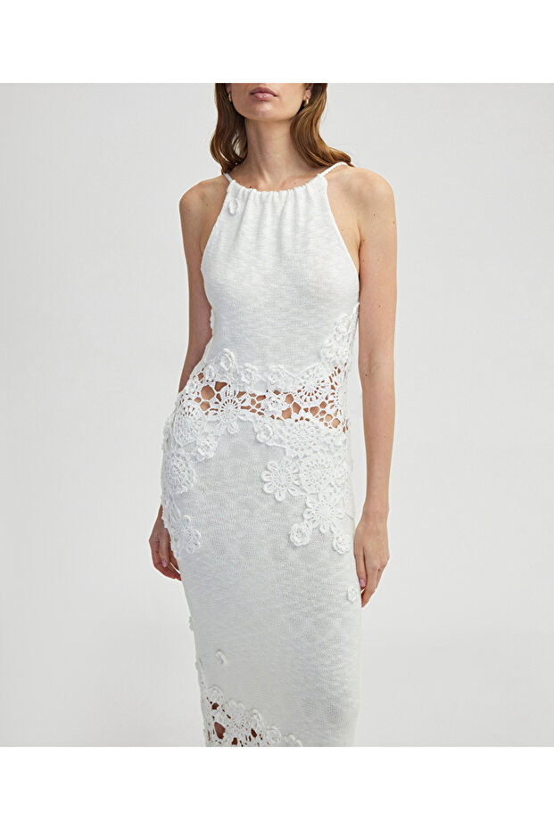 Kroşe mix elbise - 5