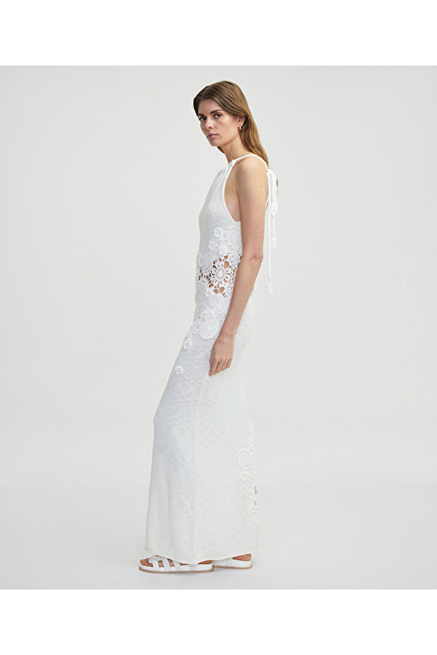 Kroşe mix elbise - 2