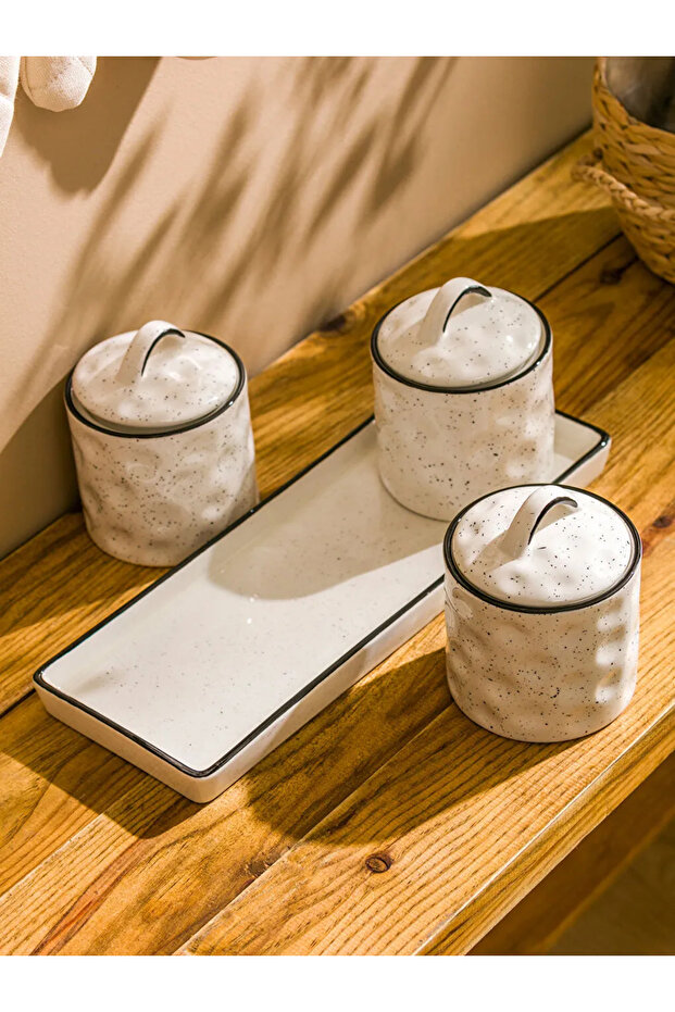 Lcw Home Black Ceramic Storage Container Set of 3 - 2