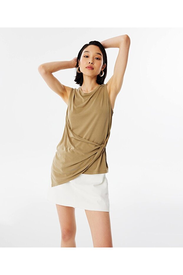 Cupro Drapped Tričko - 1