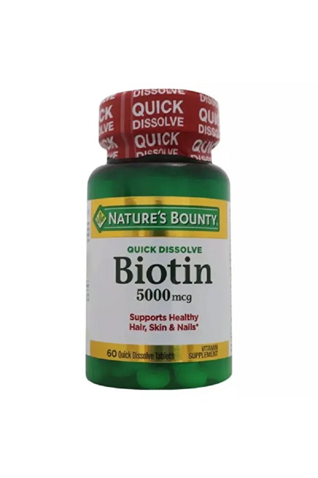 NATURES BOUNTY BIOTIN 5000MCG TAB 60S