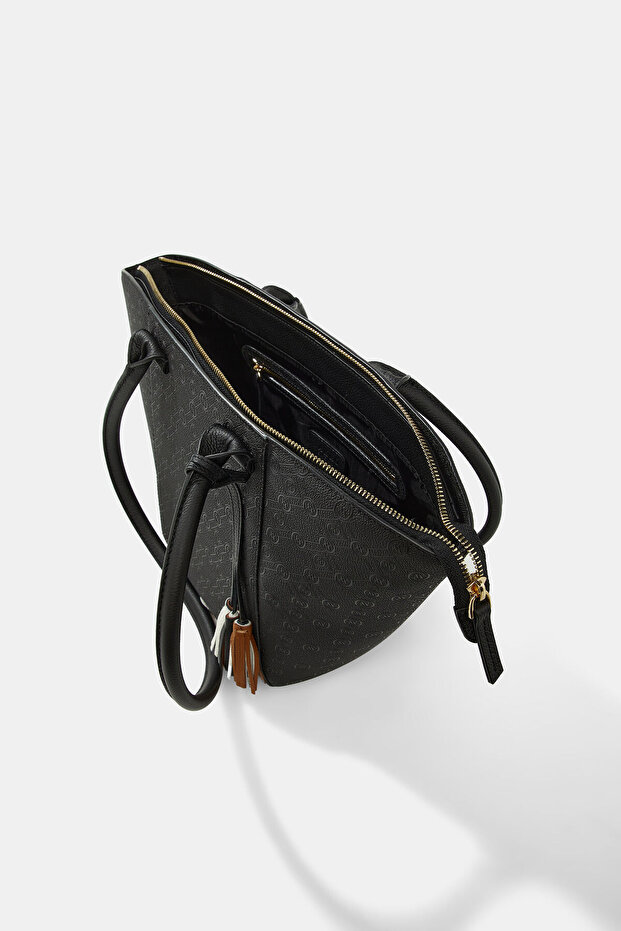 SİYAH MONOGRAM ÇANTA - 6