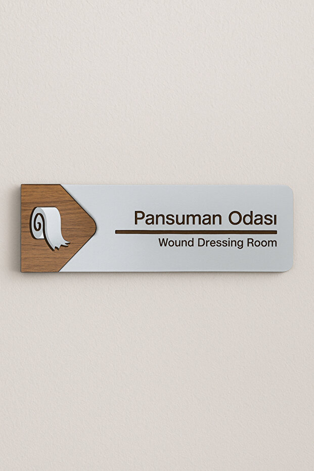 Pansuman Odası Ofis Oda Kapı İsimliği Yönlendirme Tabelası Levhası Kişiselleştirilebilir - 1