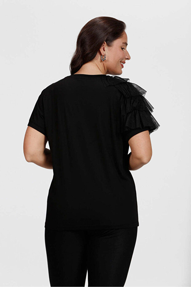 Örme Bluz - Siyah - 3