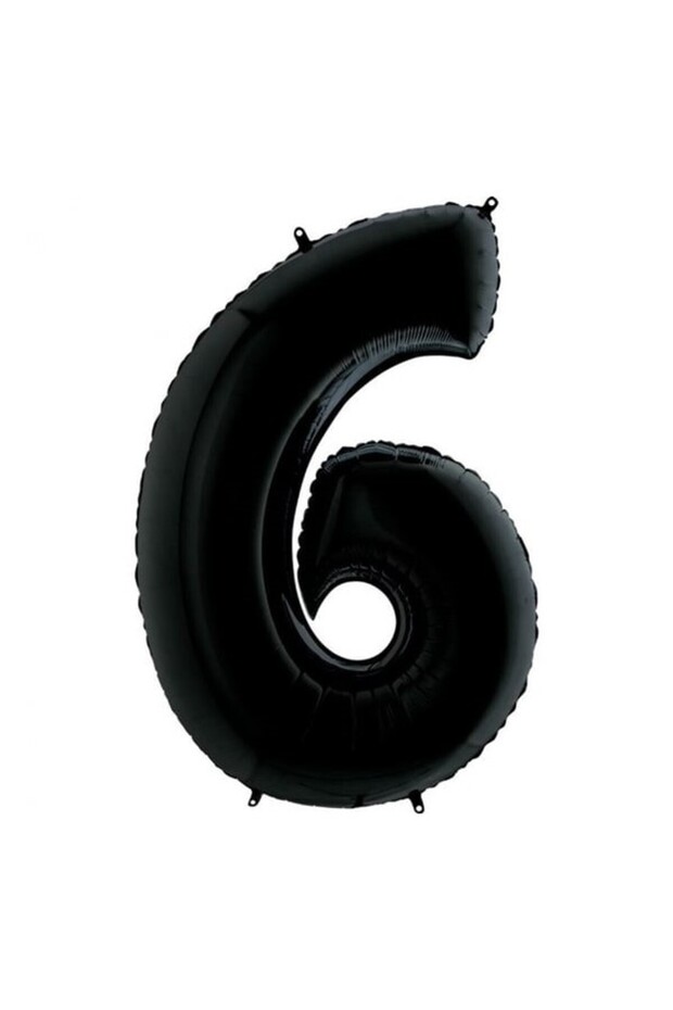 Black Matte Number Foil Balloon 70 cm – Party & Birthday Ornament - Number Balloon