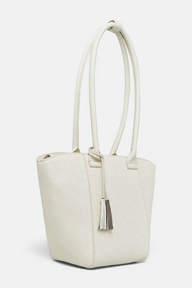 KREM MONOGRAM ÇANTA - 2