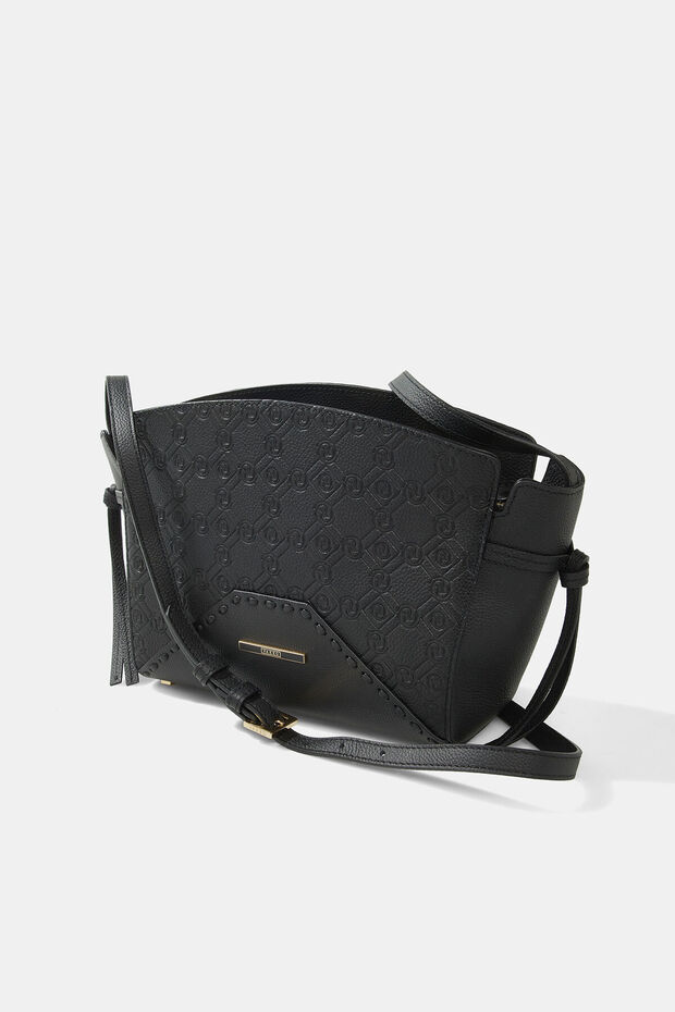 SİYAH MONOGRAM DERİ ÇANTA - 5