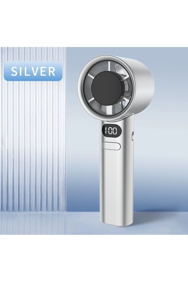 ŞARJLI EL FANI LED GÖSTERGELİ MİNİ KLİMA SERİNLETİCİ VANTİLATÖR - 6