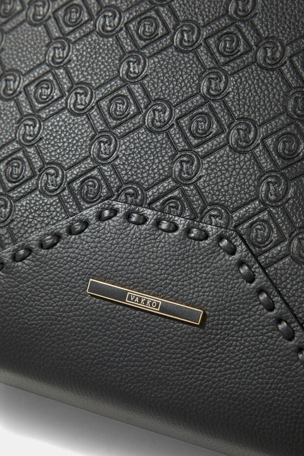 SİYAH MONOGRAM DERİ ÇANTA - 7