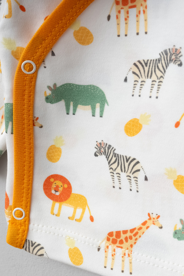 5parça Sevimli Hayvanlar Desemli Yenidoğan Seti - 2