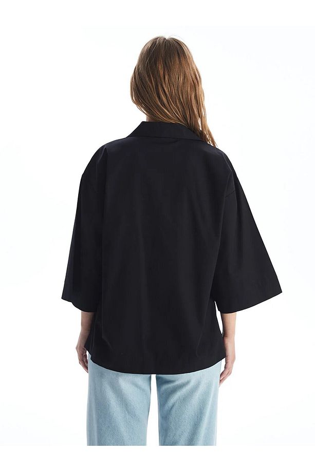 LCW Düz Oversize Kadın Gömlek - 5