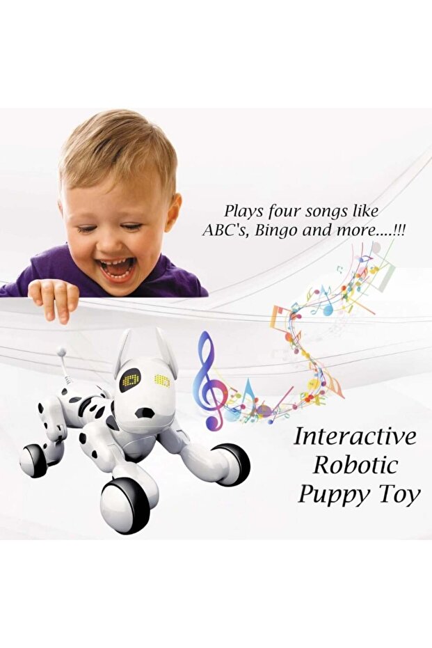Smart-Dog Interactive Talking Robot Dog, Remote Control, White - 2