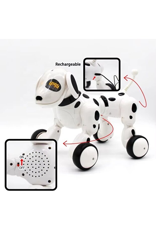 Smart-Dog Interactive Talking Robot Dog, Remote Control, White - 7
