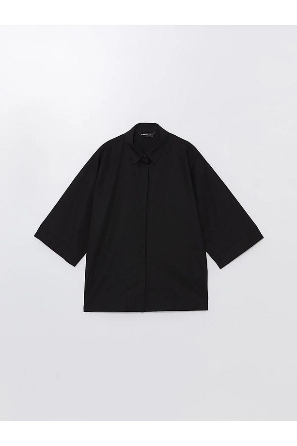 LCW Düz Oversize Kadın Gömlek - 6