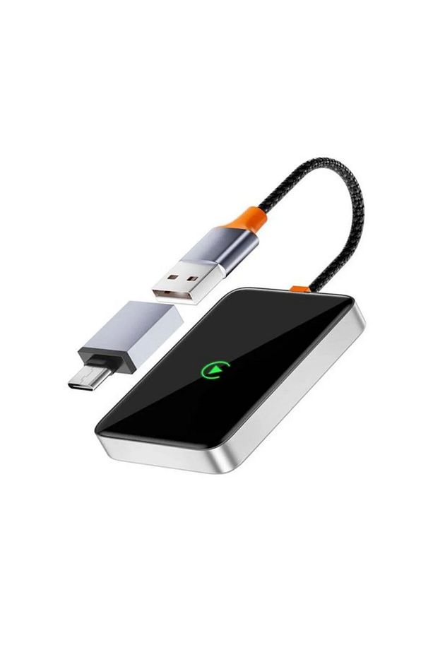 Carplay USB TYPE-C Giriş'li Wireless Kablosuz Apple Android CarPlay Bluetooth Araç Kiti Adaptör 2in1 - 1