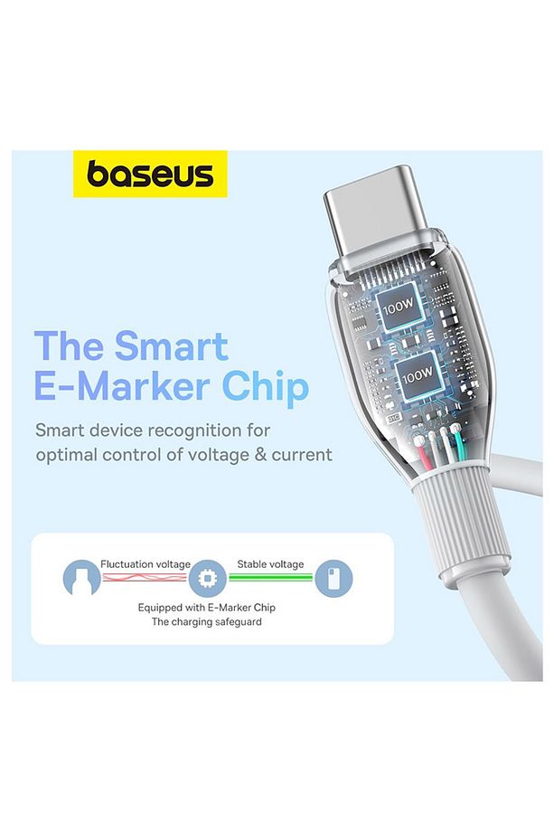 Pudding Serisi Hızlı Şarj Ve Data Kablosu Usb'den Type-c Usb-c'ye 6 Amper 100w, 1,2m - 5