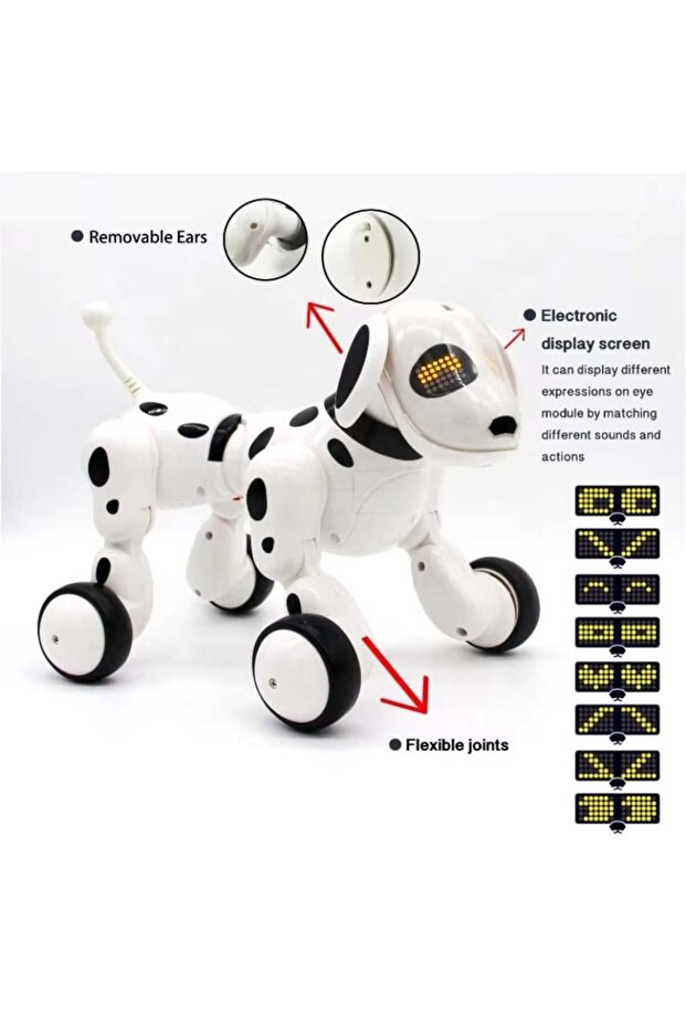 Smart-Dog Interactive Talking Robot Dog, Remote Control, White - 6