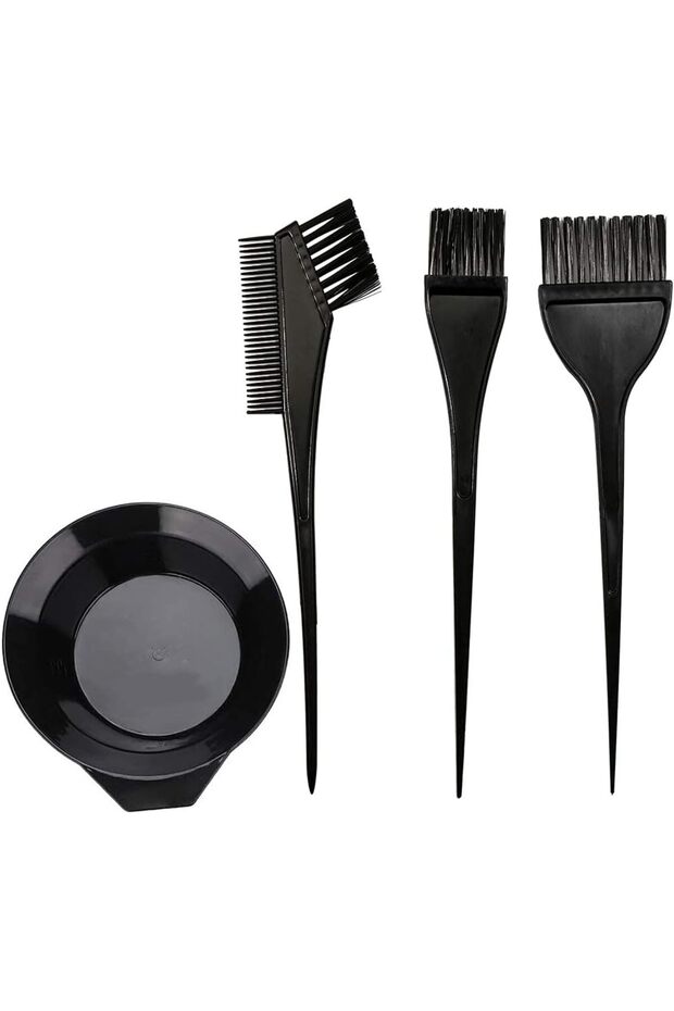 Hair Dye Color Brush and Bowl Set, 4Pcs Color Bowl Brushes Tool Mixing Bowl Kit