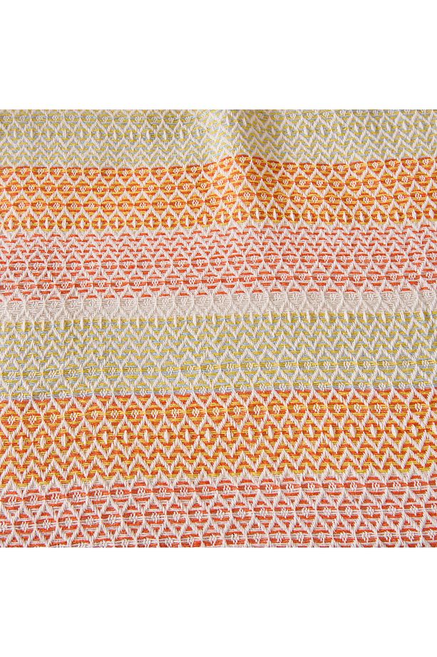 Soft Vita Tek Kişilik Pike - Ekru / Turuncu - 160x230 cm - 2