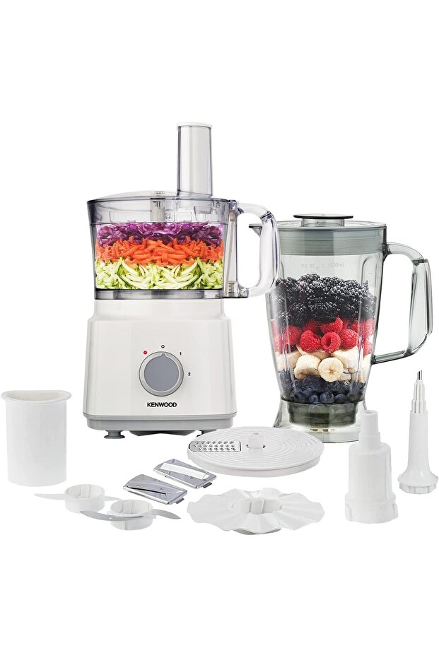 Food Processor 750W Multi-Functional With 3 Interchangeable Disks, Blender, Whisk, Dough Mak