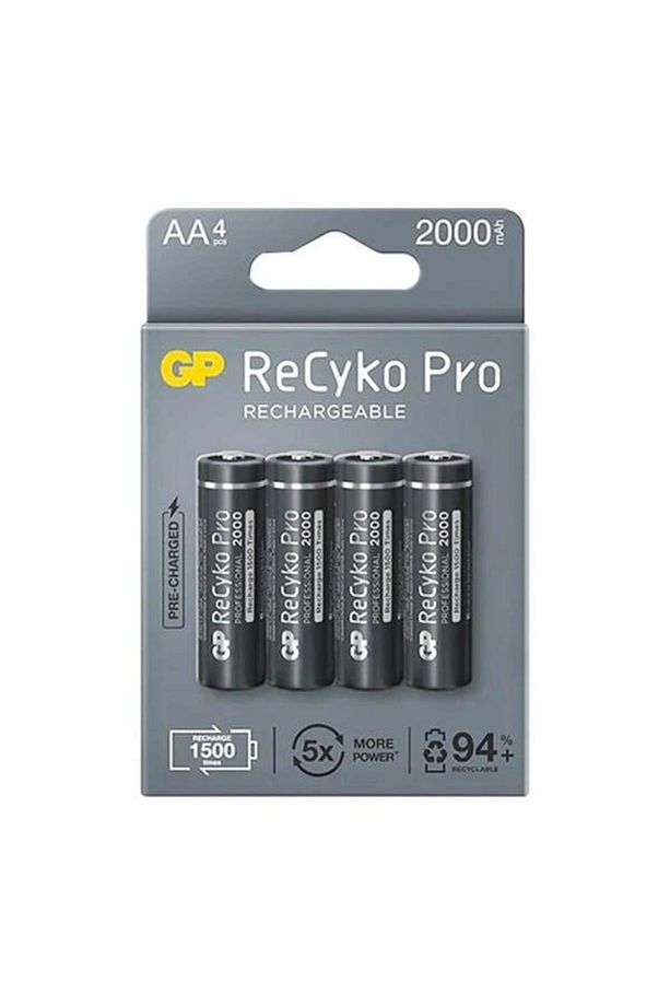 Gp Recyko Pro Aa 2000 Mah Şarjlı 4'Lü Pil - 1