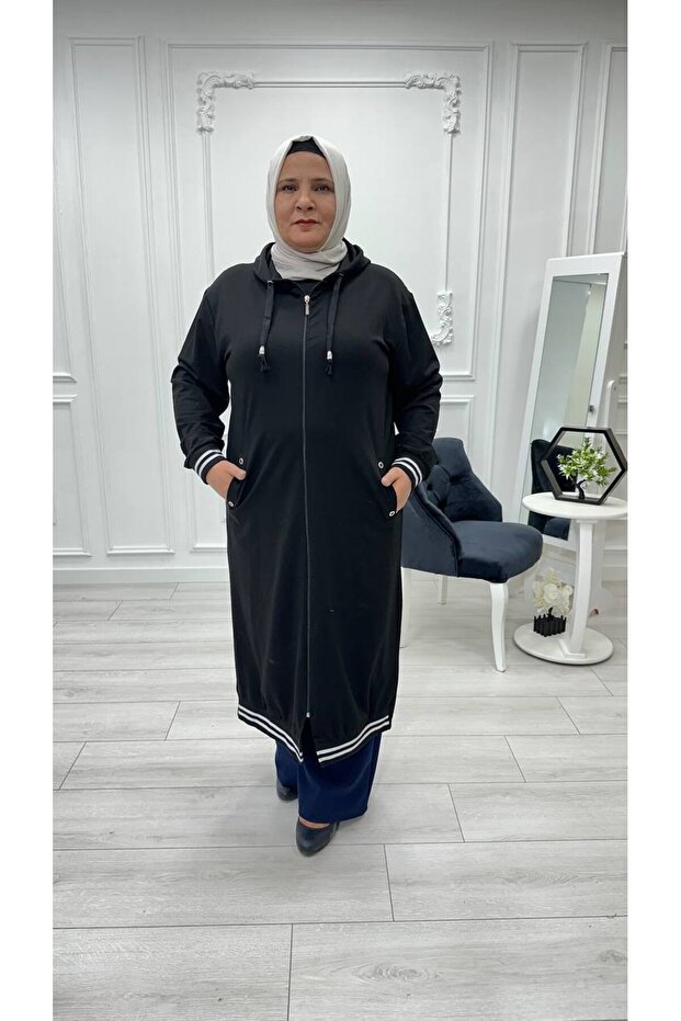 💜 ملابس مضلعة طويلة مقاس كبير