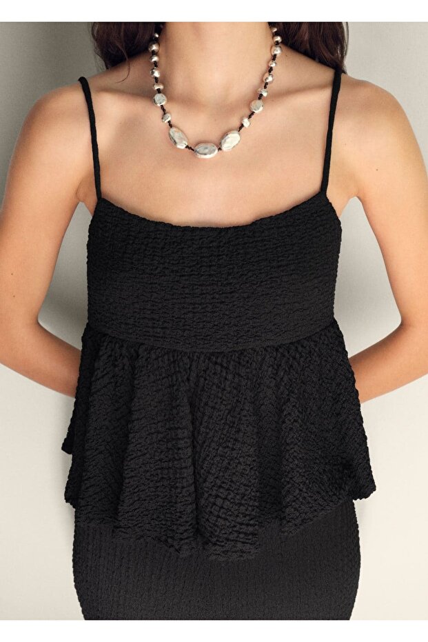 Hacimli dokulu bluz - 1