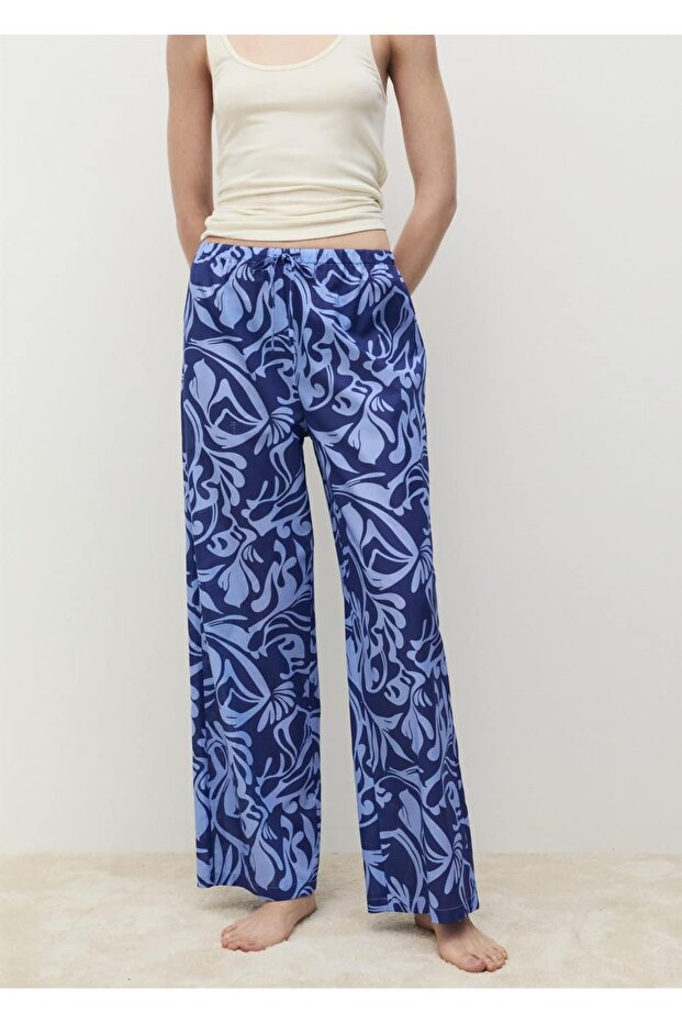 Δίχρωμο βαμβακερό παντελόνι - 1