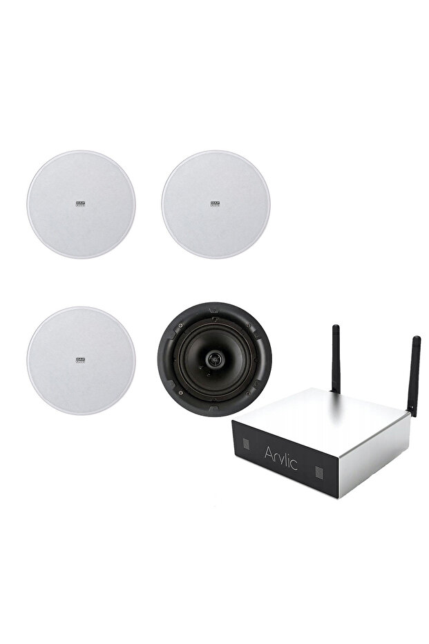 Wi-Fi audio system with 4 Dap DCS6230-16 ceiling speakers and Arylic A50+ - 1