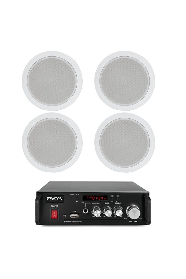 Audio system 4 ceiling speakers with Bluetooth, USB - 1