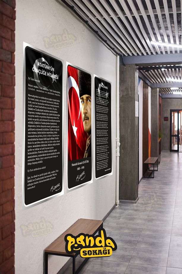 Atatürk Köşesi Kendinden Yapışanklı Duvar Kağıdı, Okul, Kreş Anasınıfı Atatürk Köşesi Sticker - 2