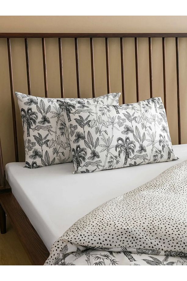 LCW HOME Siyah Desenli Çift Kişilik Nevresim Seti - 3